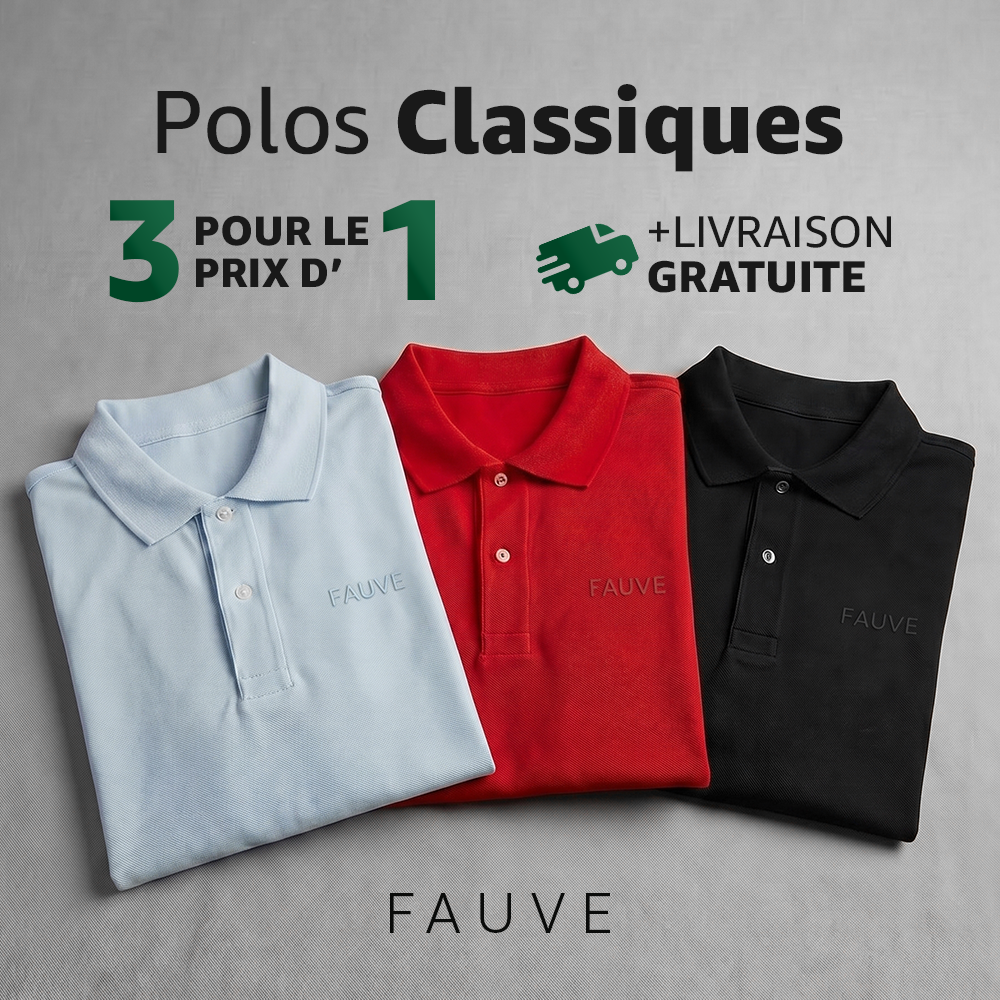 Pack Signature 3 Polos Fauve - 1 acheté, 2 offerts