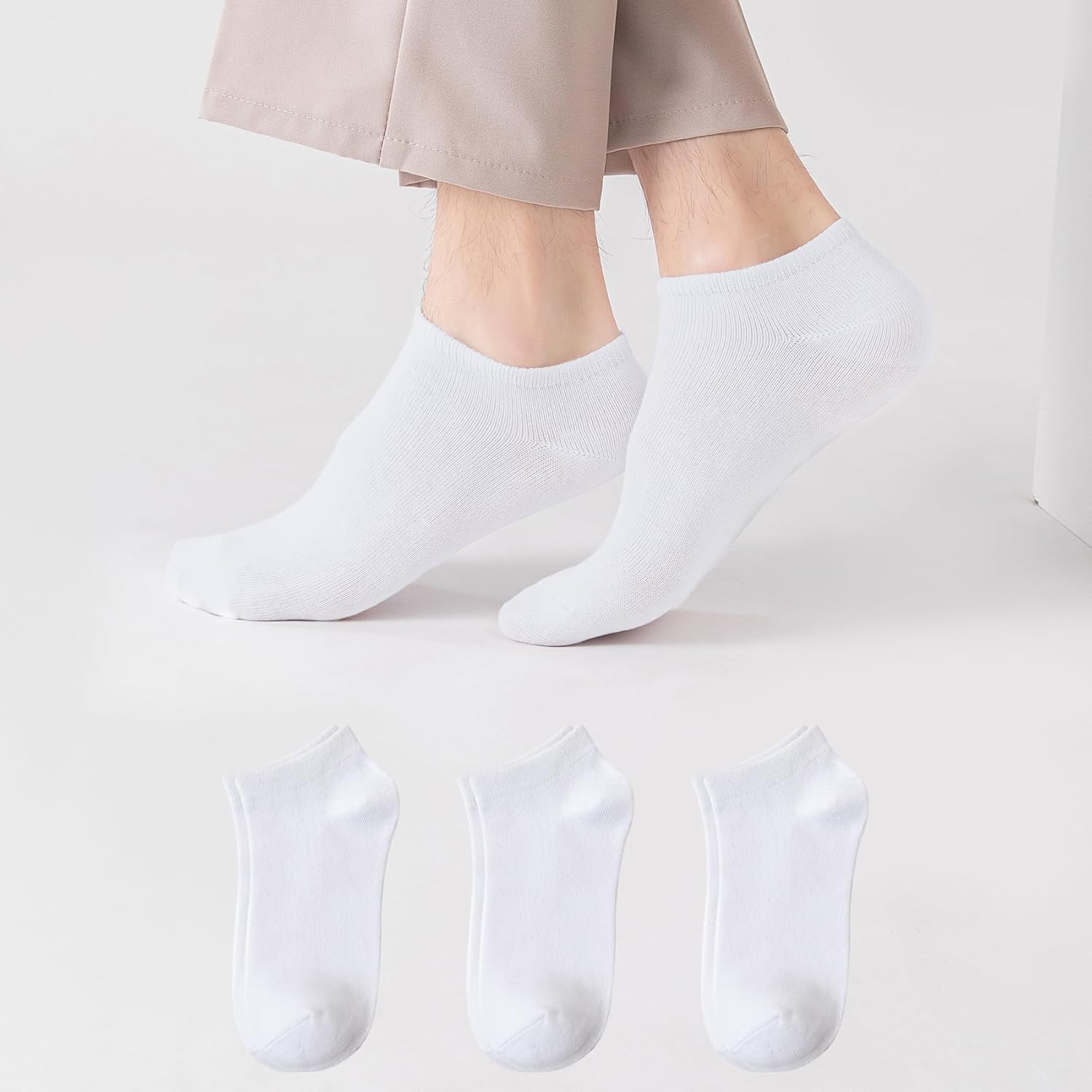 Lot de 6 paires de chaussettes basses en coton