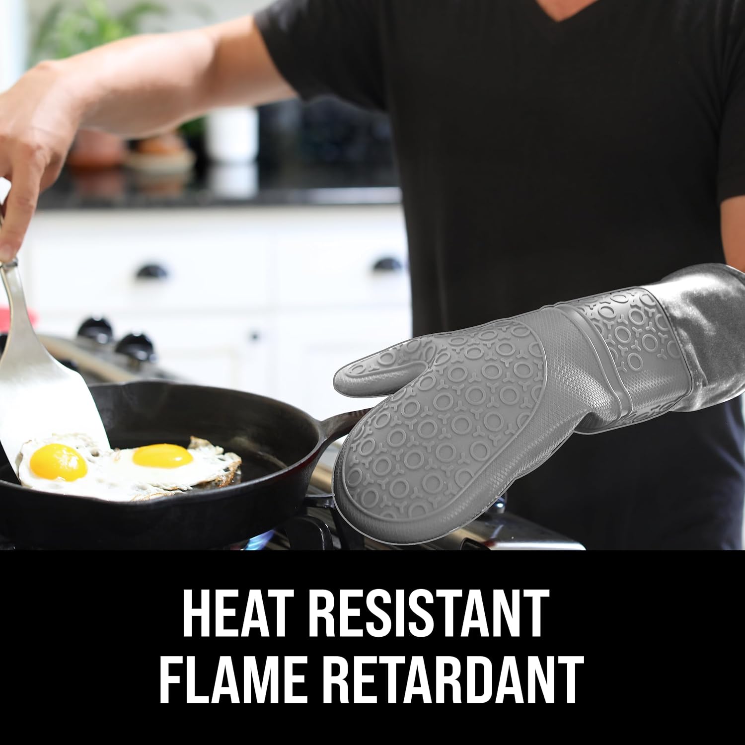 Maniques en silicone résistantes à la chaleur