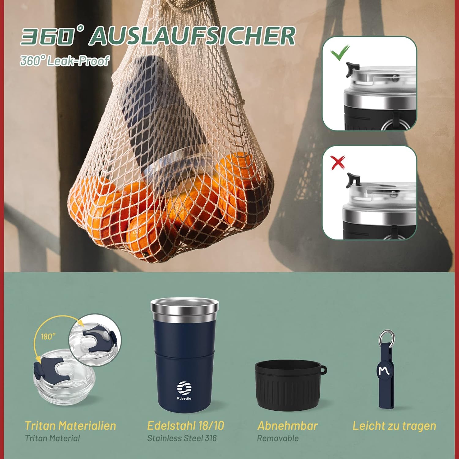 Mug de voyage réutilisable 400 ml