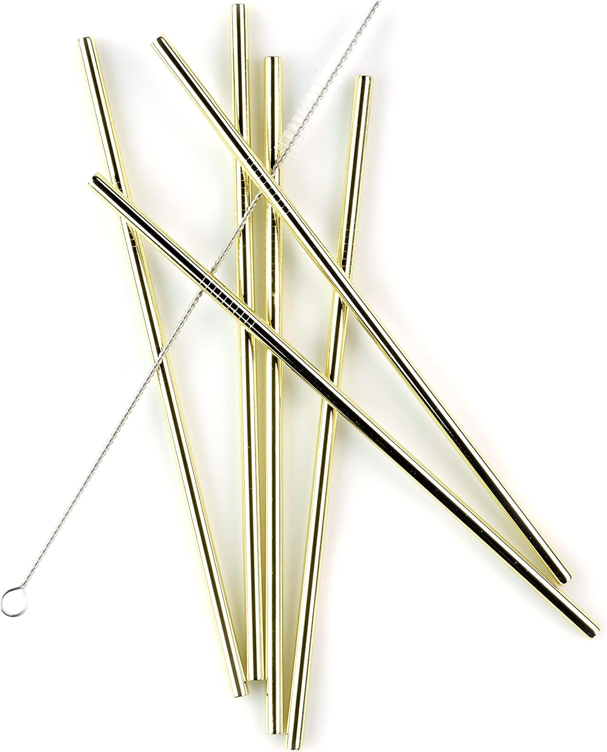 Set de 6 pailles inox réutilisables avec brosse