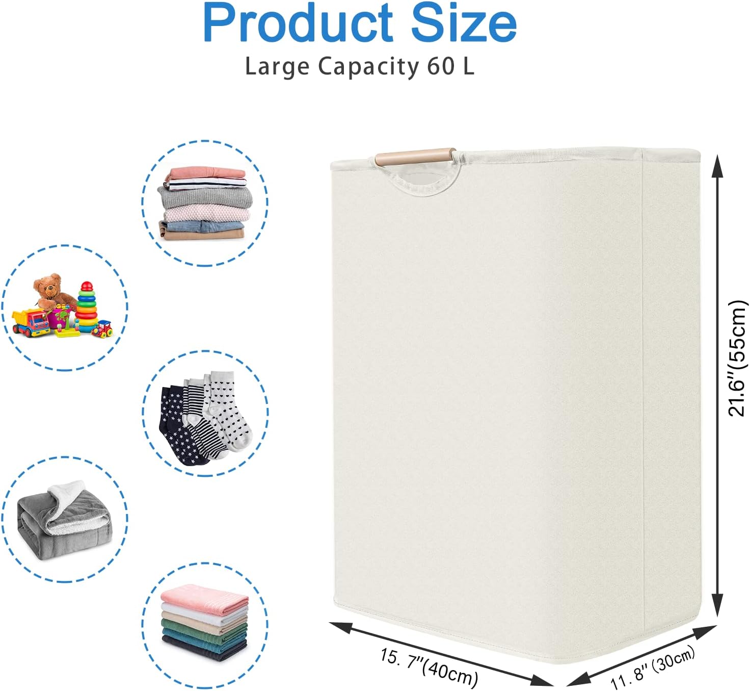 Panier à linge pliable 60 L