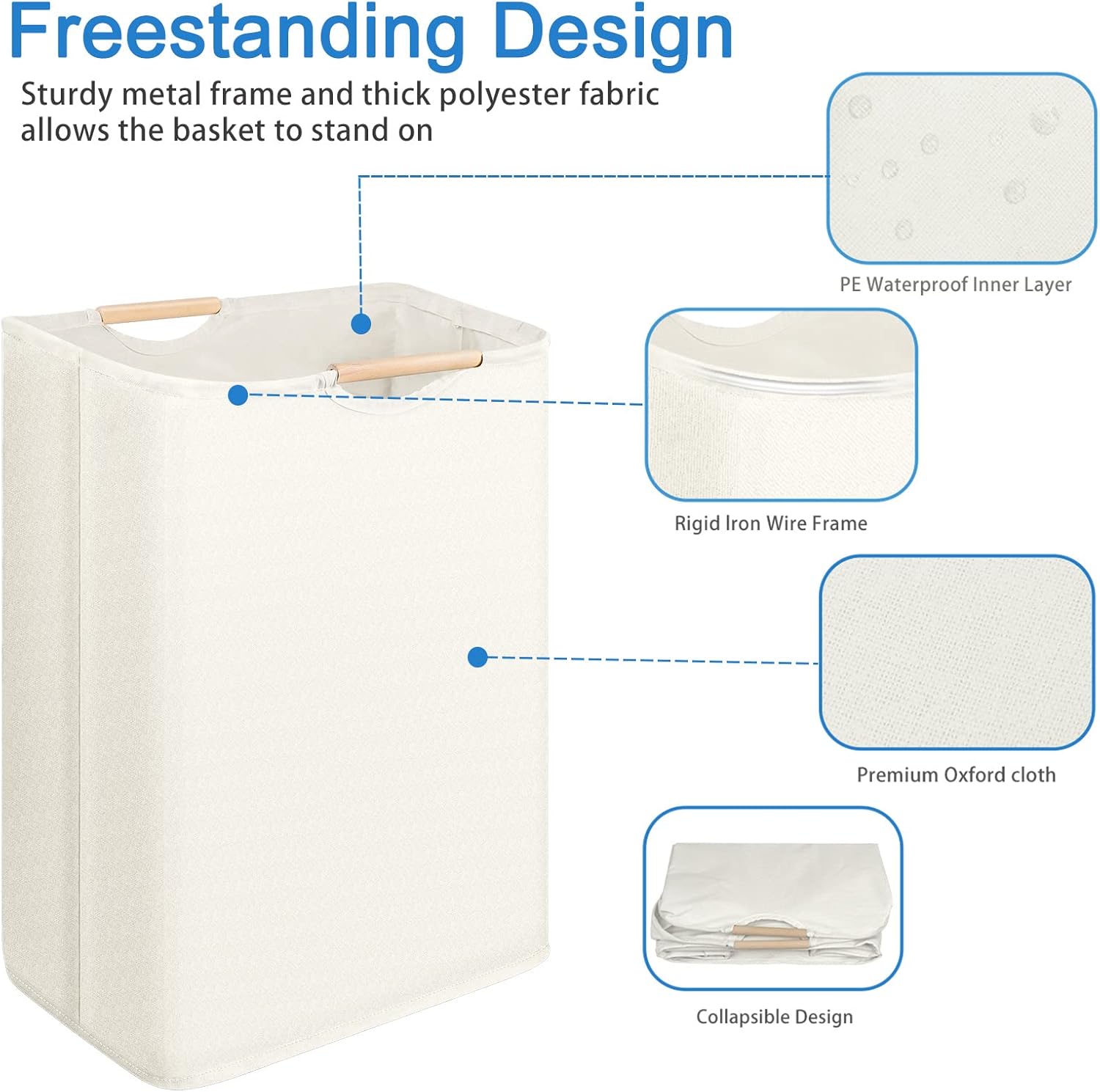 Panier à linge pliable 60 L