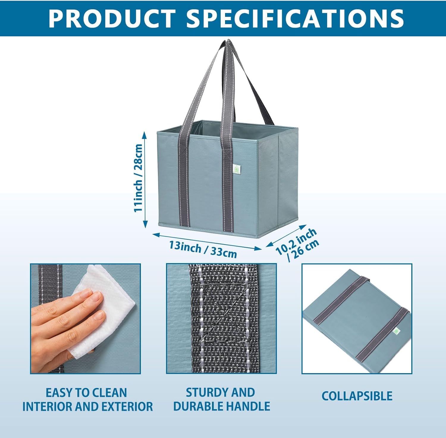 Lot de 3 sacs de courses réutilisables