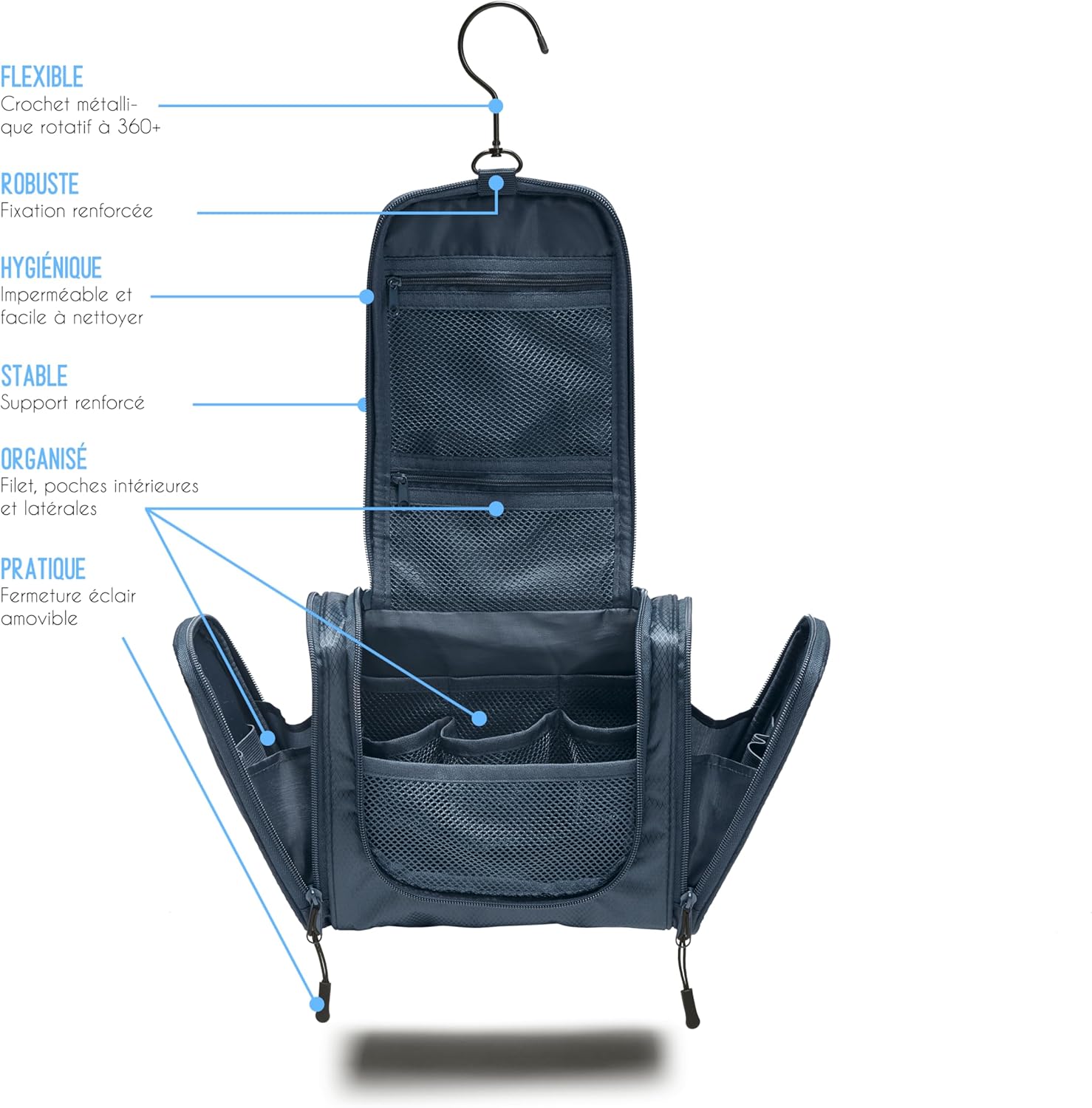 Trousse de toilette voyage à suspendre